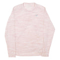 NEW BALANCE Mens Pink Athletic Long Sleeve Crew Neck T-Shirt L Cotton Blend