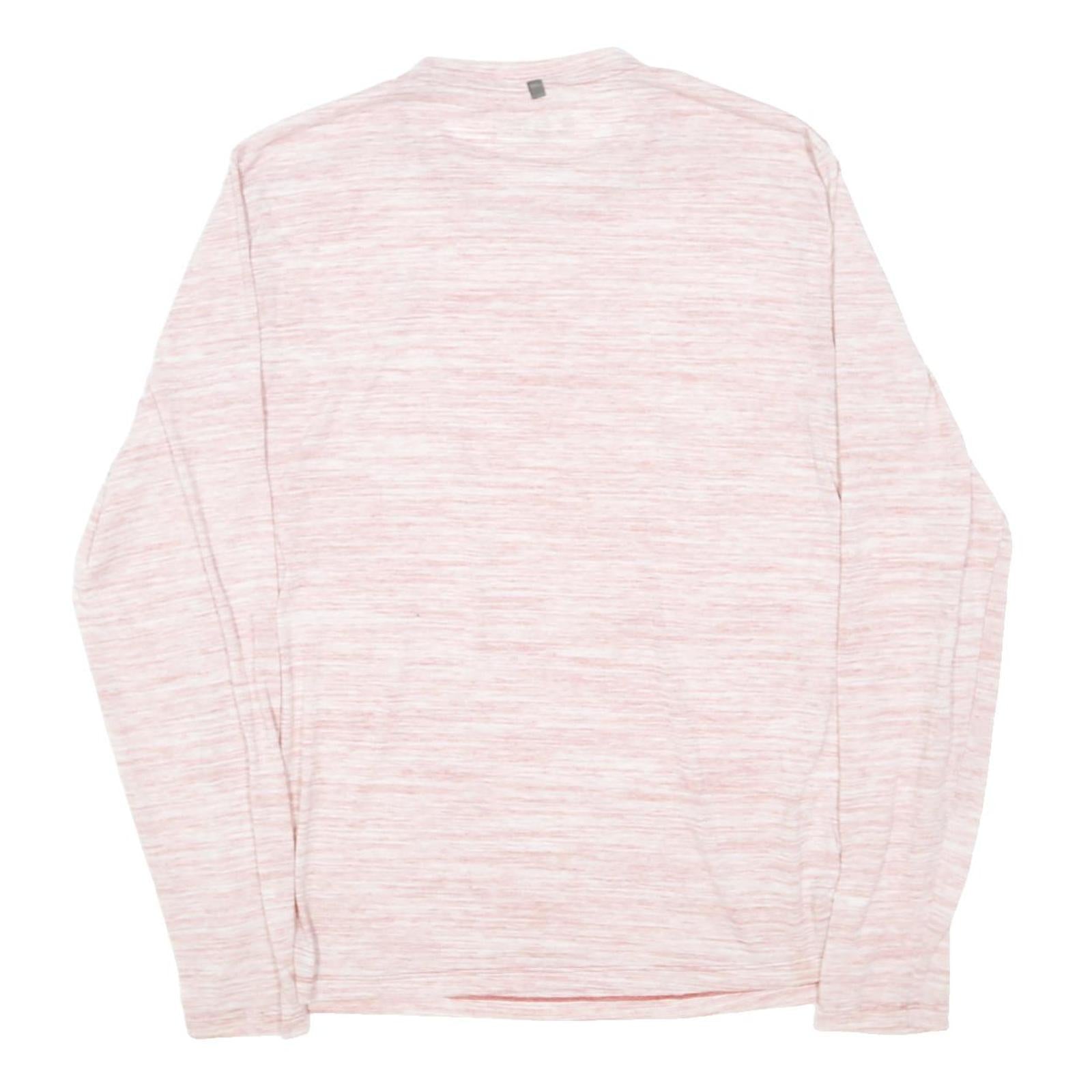 NEW BALANCE Mens Pink Athletic Long Sleeve Crew Neck T-Shirt L Cotton Blend