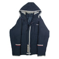 REEBOK Mens Puffer Jacket Blue Hooded L