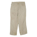 CARHARTT Mens Cotton Blend Beige Regular Straight Trousers W32 L30 Workwear Zip