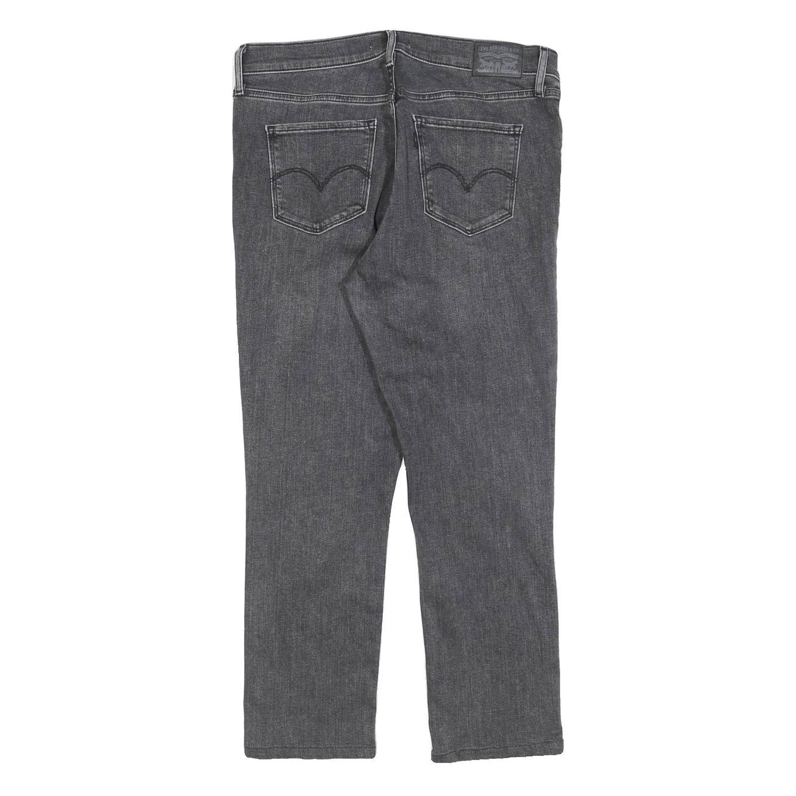 LEVI'S 312 Womens Slim Grey Denim Slim Jeans W31 L25 Stylish Cotton Blend Zip