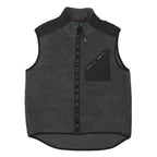 TOMMY HILFIGER Mens Grey & Black Sleeveless Jacket XL Polyester Blend Zip Pocket