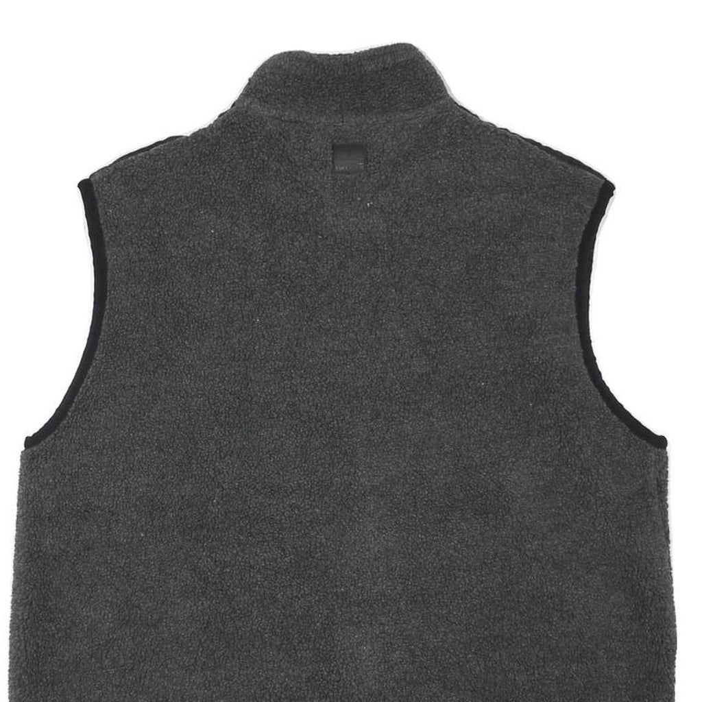 TOMMY HILFIGER Mens Grey & Black Sleeveless Jacket XL Polyester Blend Zip Pocket