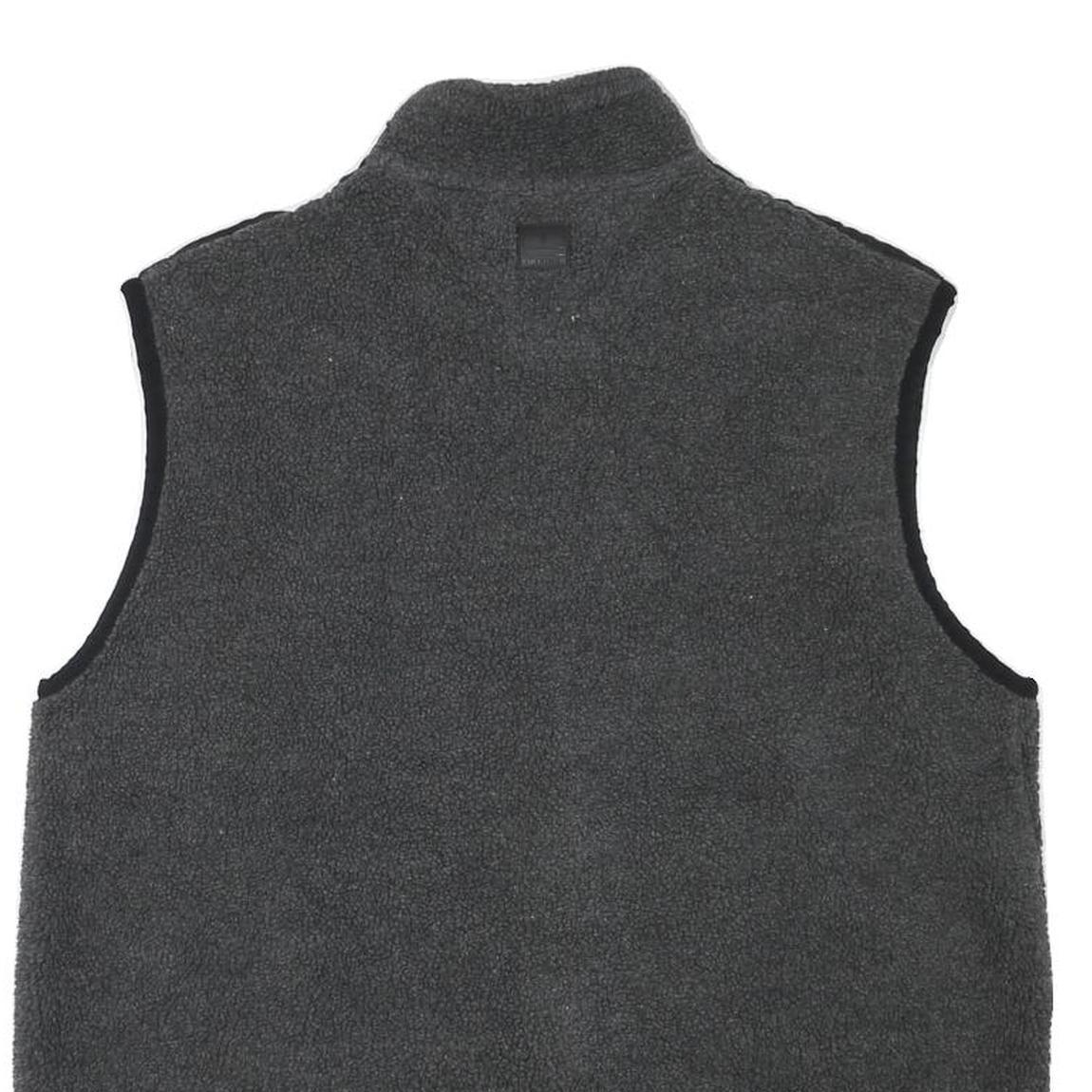 TOMMY HILFIGER Mens Grey & Black Sleeveless Jacket XL Polyester Blend Zip Pocket