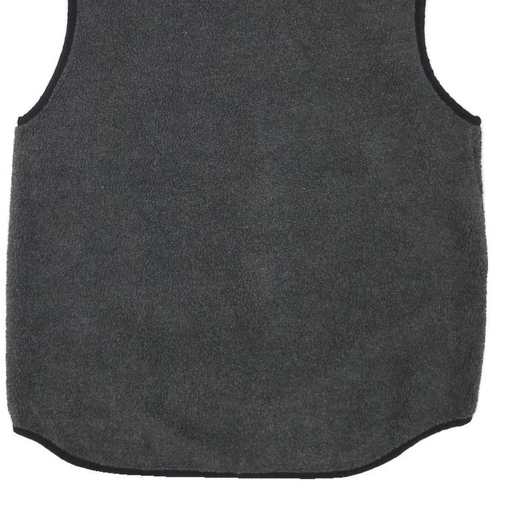 TOMMY HILFIGER Mens Grey & Black Sleeveless Jacket XL Polyester Blend Zip Pocket