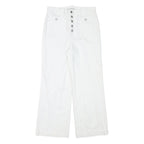 J BRAND Womens White Regular Fit Wide-Leg Denim Jeans W27 L24 Button Closure