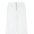 J BRAND Womens White Regular Fit Wide-Leg Denim Jeans W27 L24 Button Closure