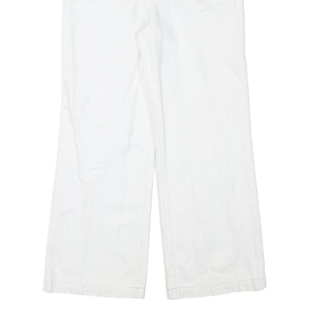 J BRAND Womens White Regular Fit Wide-Leg Denim Jeans W27 L24 Button Closure