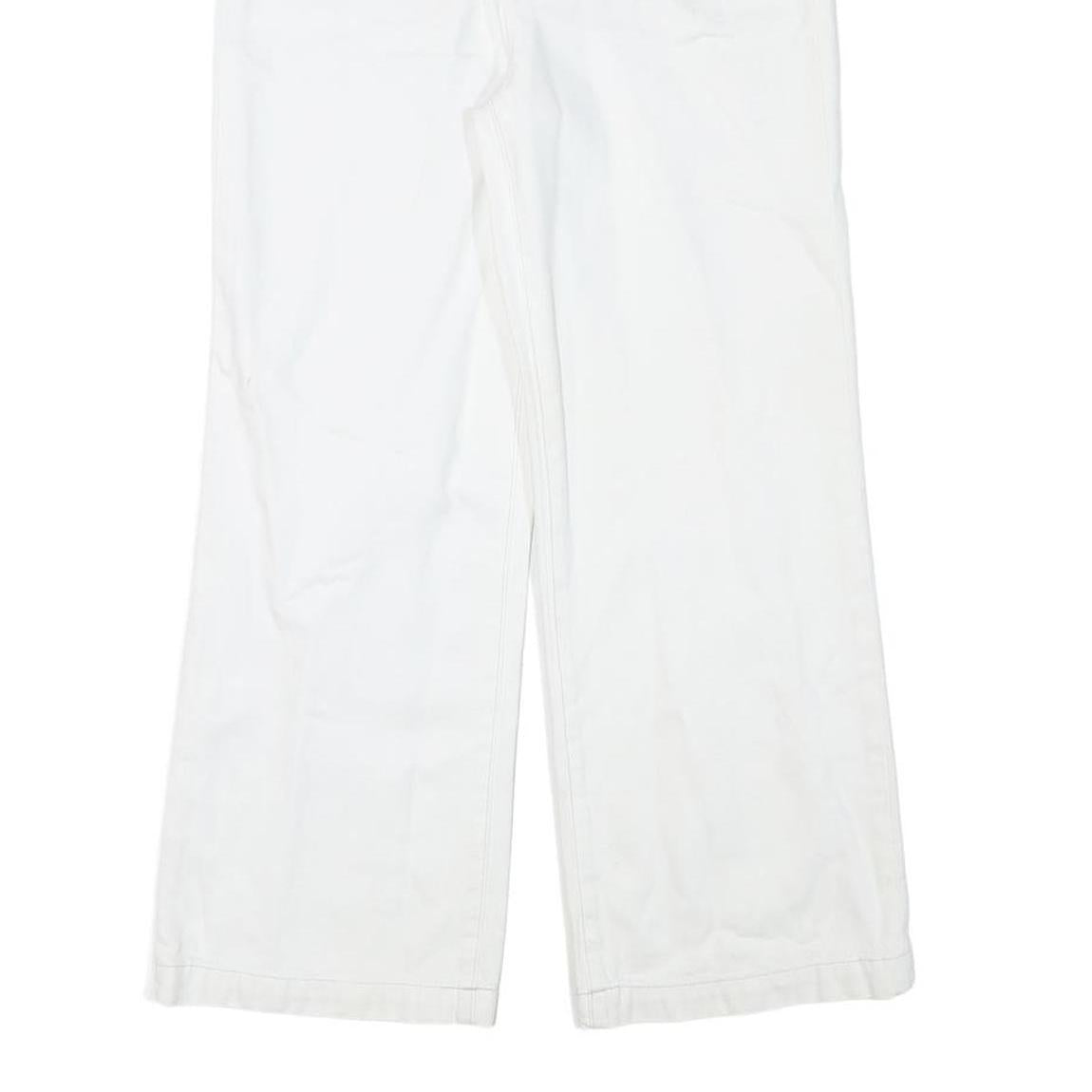 J BRAND Womens White Regular Fit Wide-Leg Denim Jeans W27 L24 Button Closure