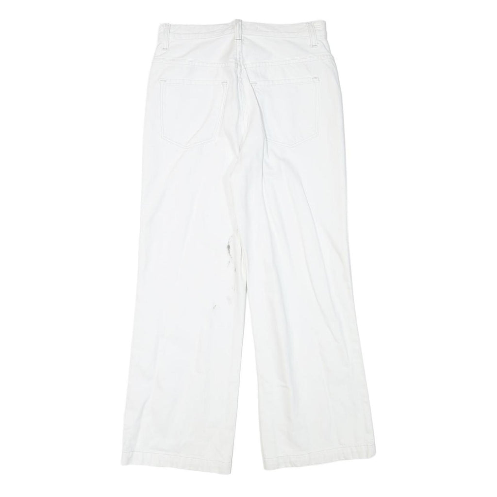 J BRAND Womens White Regular Fit Wide-Leg Denim Jeans W27 L24 Button Closure