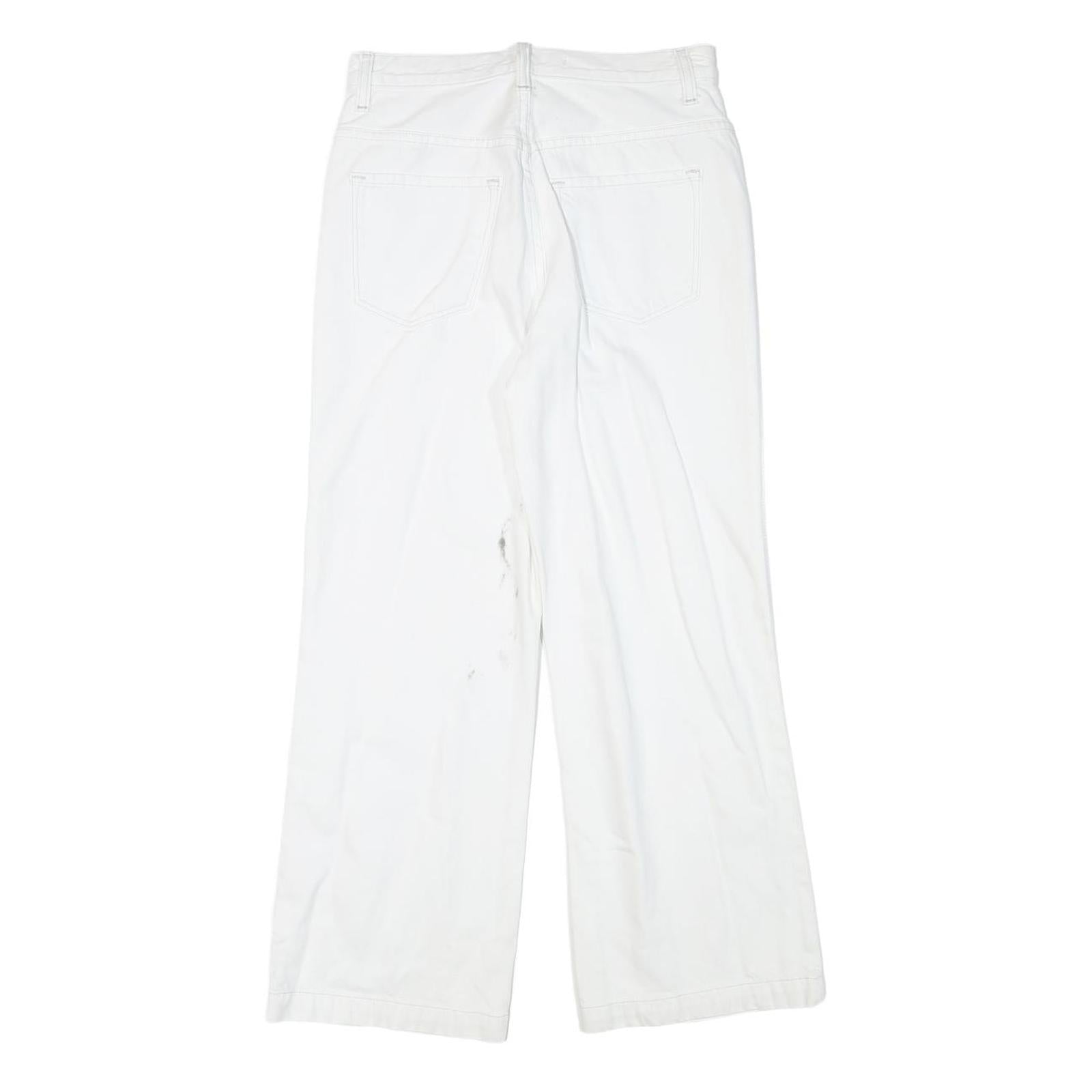 J BRAND Womens White Regular Fit Wide-Leg Denim Jeans W27 L24 Button Closure