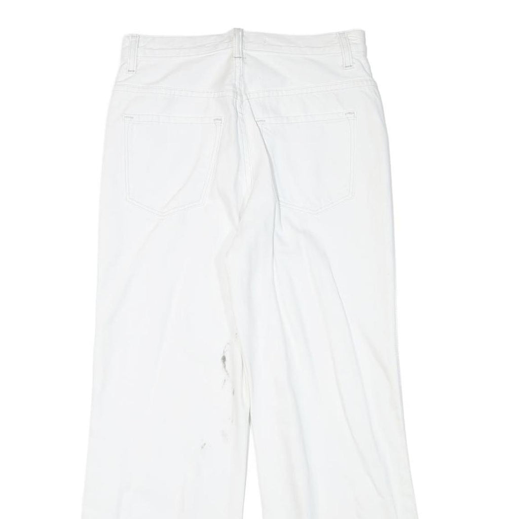 J BRAND Womens White Regular Fit Wide-Leg Denim Jeans W27 L24 Button Closure