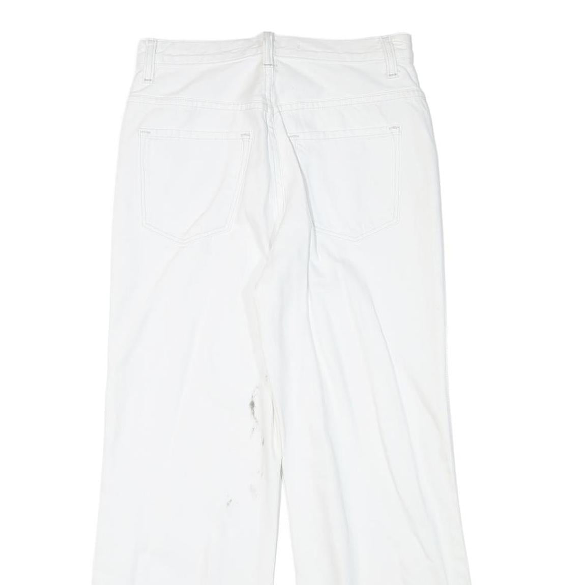 J BRAND Womens White Regular Fit Wide-Leg Denim Jeans W27 L24 Button Closure