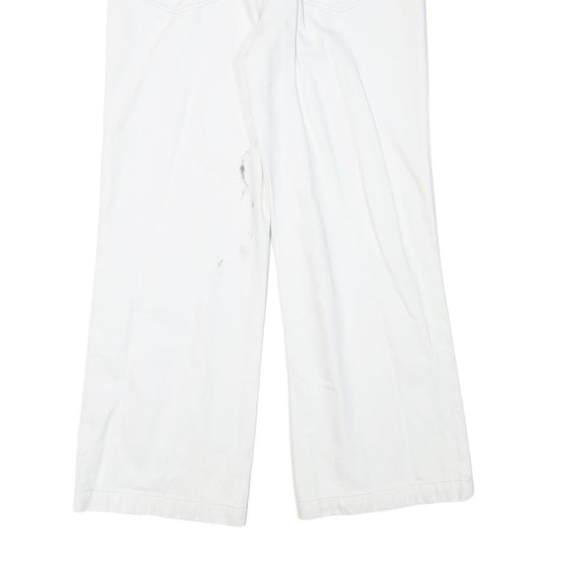 J BRAND Womens White Regular Fit Wide-Leg Denim Jeans W27 L24 Button Closure