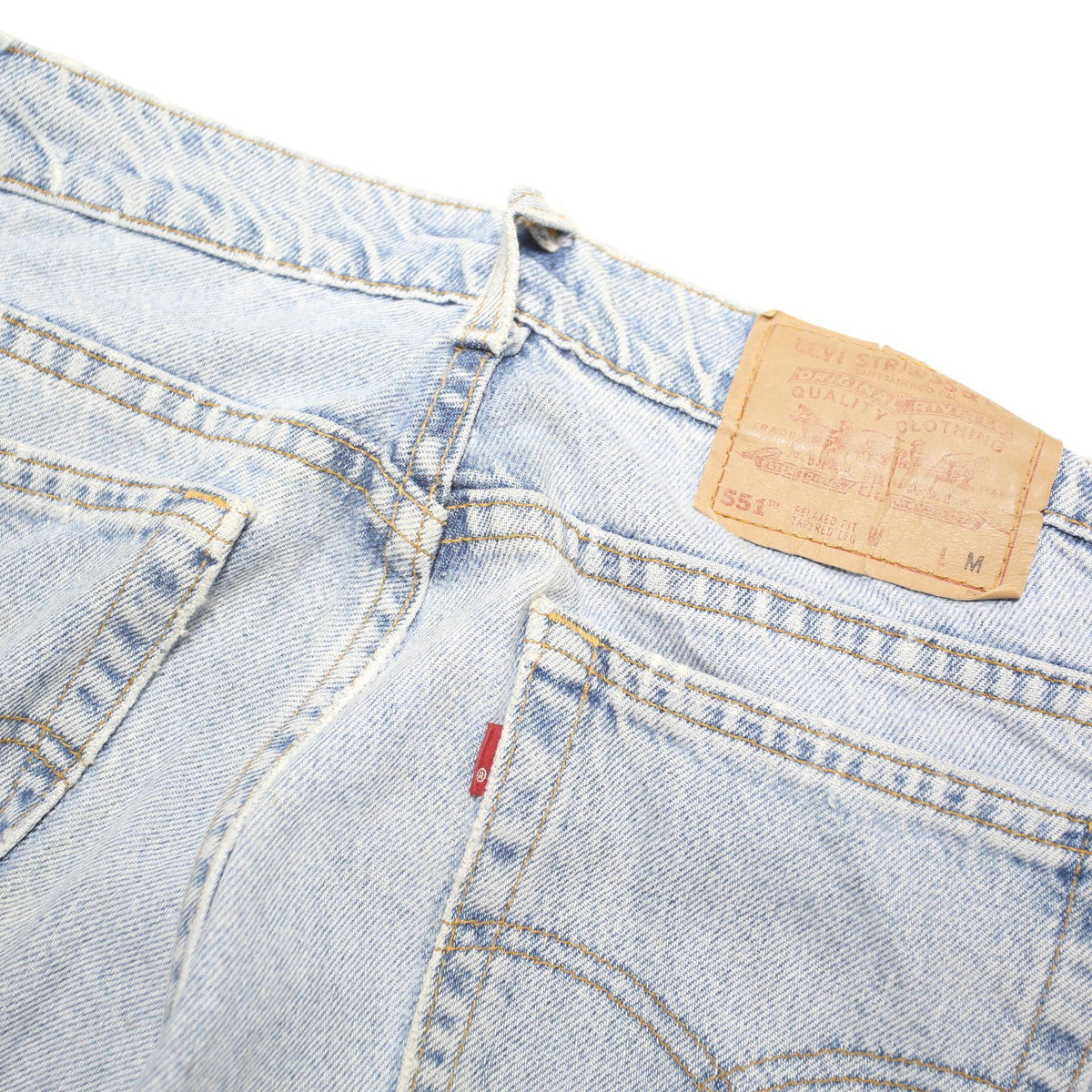 LEVI'S 551 Womens Blue Regular Straight Denim Cotton Blend Light W31 L29 Button