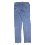 WRANGLER Mens Regular Blue Denim Classic Jeans Zip W35 L36 Relaxed Fit