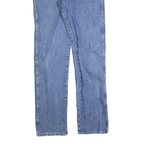 WRANGLER Mens Regular Blue Denim Classic Jeans Zip W35 L36 Relaxed Fit