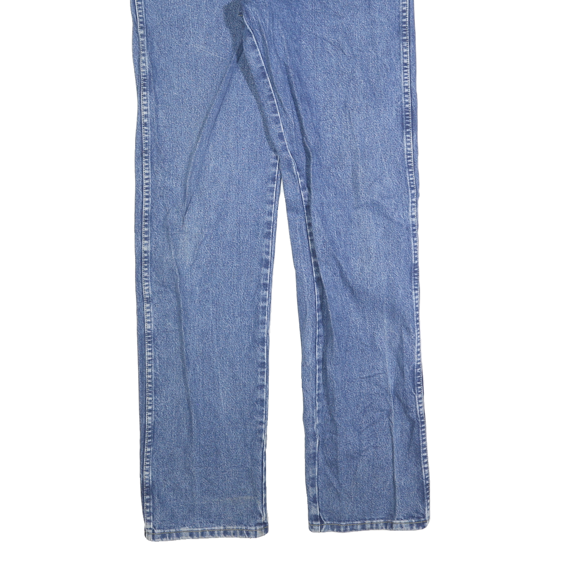 WRANGLER Mens Regular Blue Denim Classic Jeans Zip W35 L36 Relaxed Fit