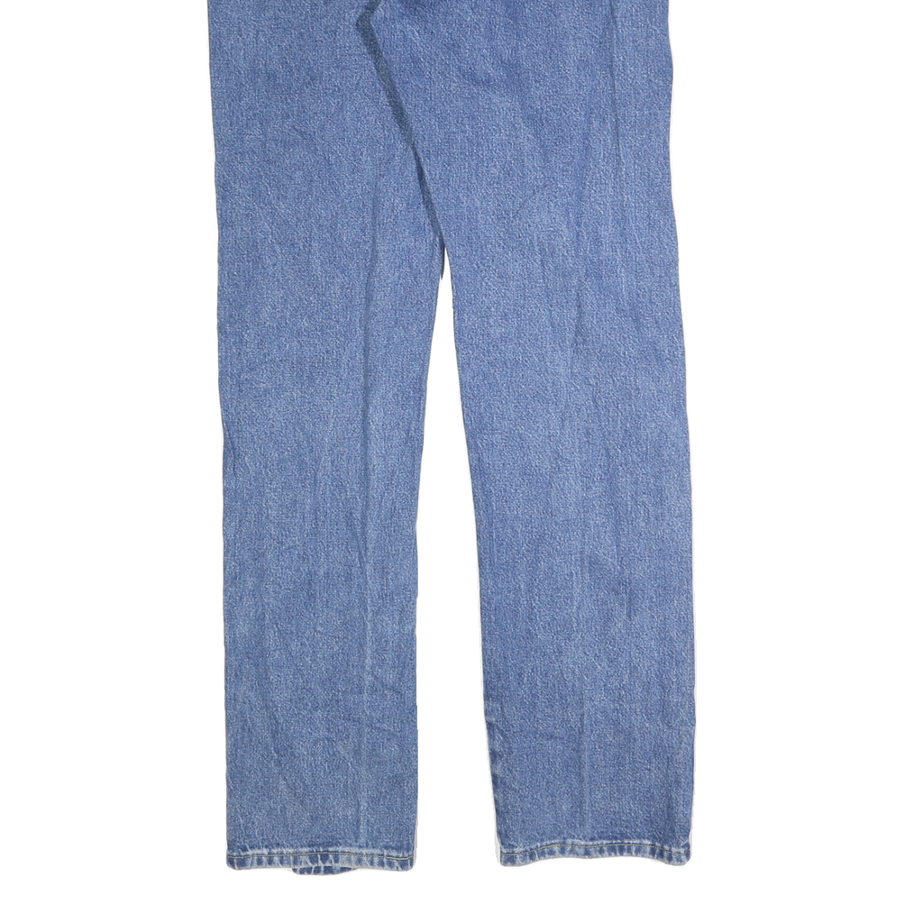 WRANGLER Mens Regular Blue Denim Classic Jeans Zip W35 L36 Relaxed Fit