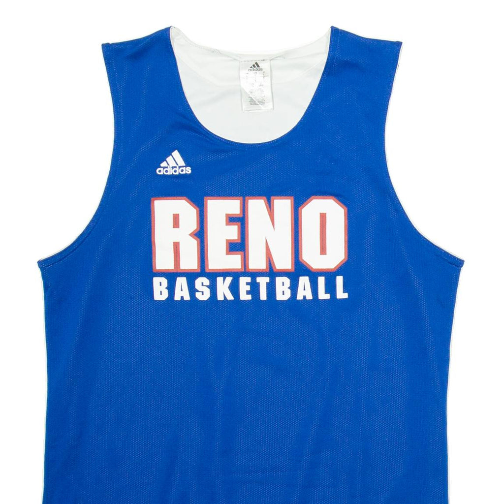 ADIDAS Reno Basketball Mens Vest Blue Sleeveless USA L