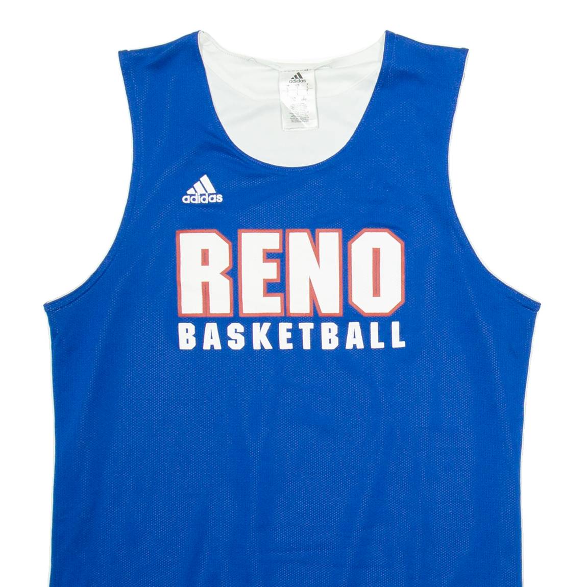 ADIDAS Reno Basketball Mens Vest Blue Sleeveless USA L