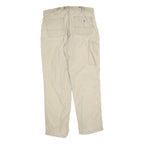 CARHARTT Mens Cotton Blend Beige Relaxed Fit Straight Trousers W34 L32 Casual