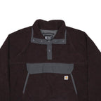 CARHARTT Womens Black & Grey Fleece 2XL Button Polyester Outdoor Casual Jacket