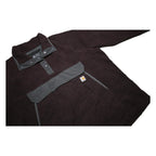 CARHARTT Womens Black & Grey Fleece 2XL Button Polyester Outdoor Casual Jacket