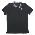 ADIDAS Mens Black & Grey Short Sleeve Polo Shirt S Climacool Comfort