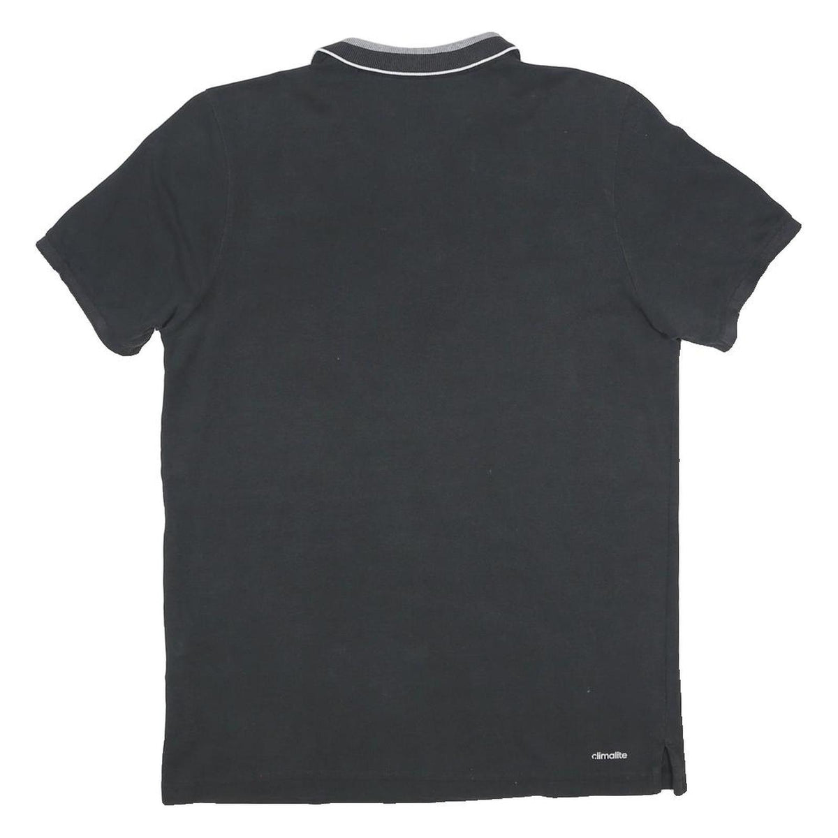 ADIDAS Mens Black & Grey Short Sleeve Polo Shirt S Climacool Comfort