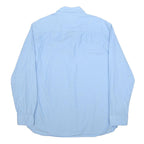 TOMMY HILFIGER Mens Blue Cotton Shirt XL Classic Fit Long Sleeve Button Collar