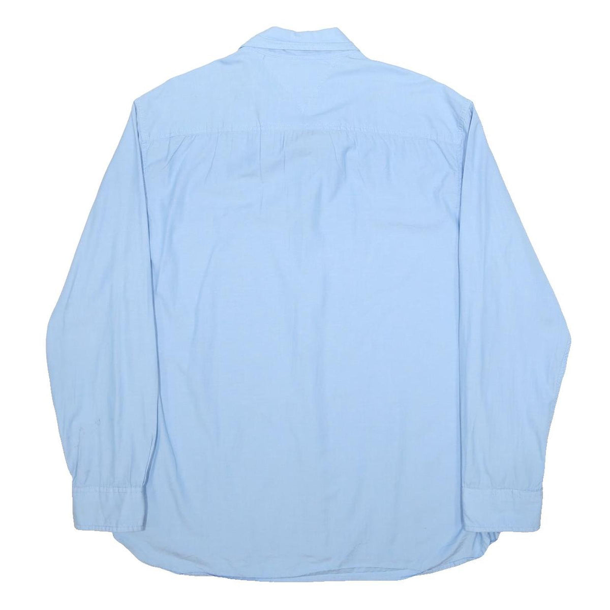 TOMMY HILFIGER Mens Blue Cotton Shirt XL Classic Fit Long Sleeve Button Collar