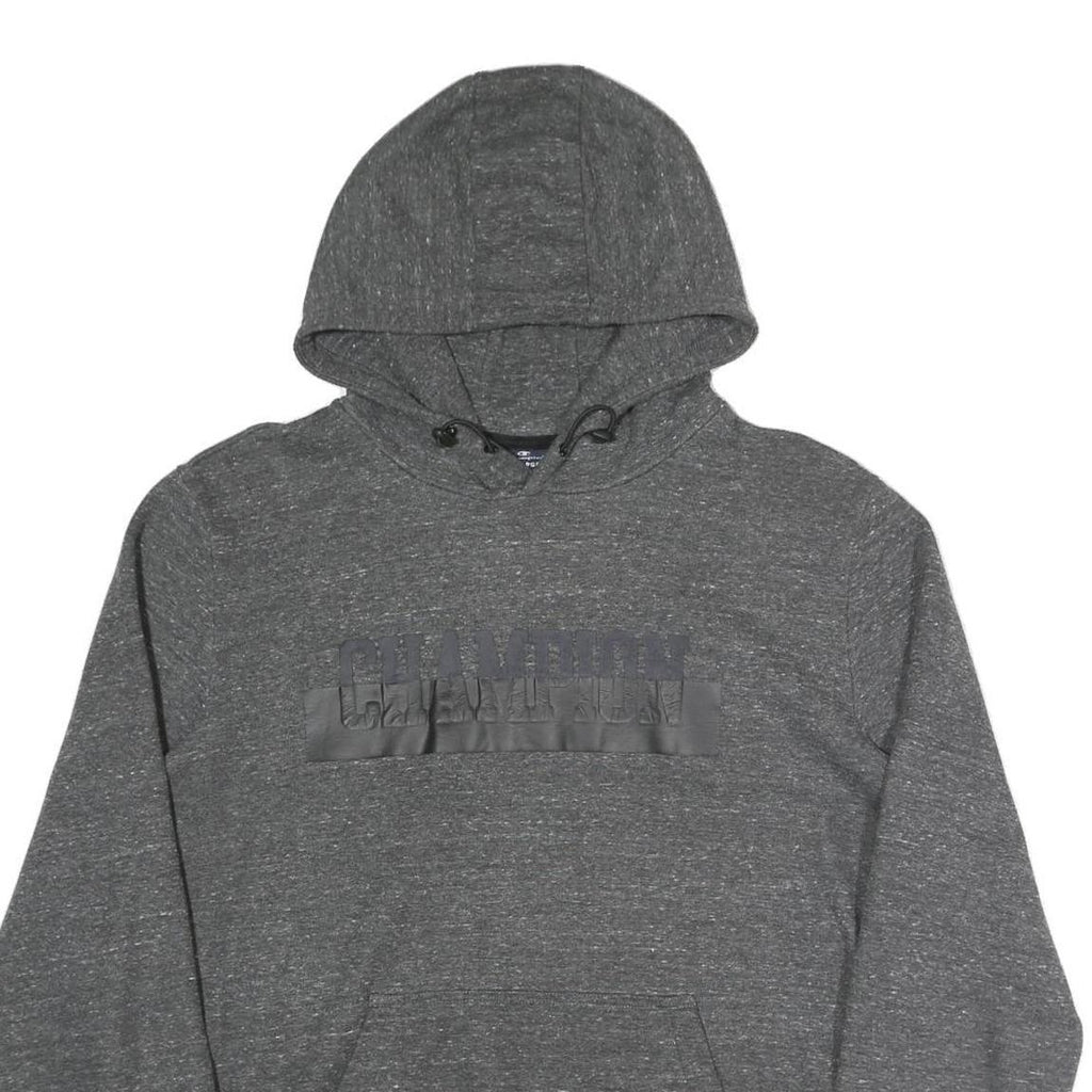 CHAMPION Mens Grey Hoodie XL Cotton Blend Pullover Sweatshirt Drawstring