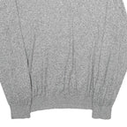 TOMMY HILFIGER Mens Grey Plain Cotton Jumper V-Neck Basic Knit 2XL Casual
