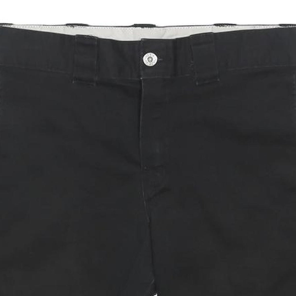 DICKIES Mens Black Casual Shorts M W30 Cut-Off Frayed Hem Cotton Blend