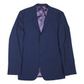 TED BAKER Mens Blue Classic Jacket M Polyester Blend Plain Stylish Casual