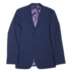 TED BAKER Mens Blue Classic Jacket M Polyester Blend Plain Stylish Casual