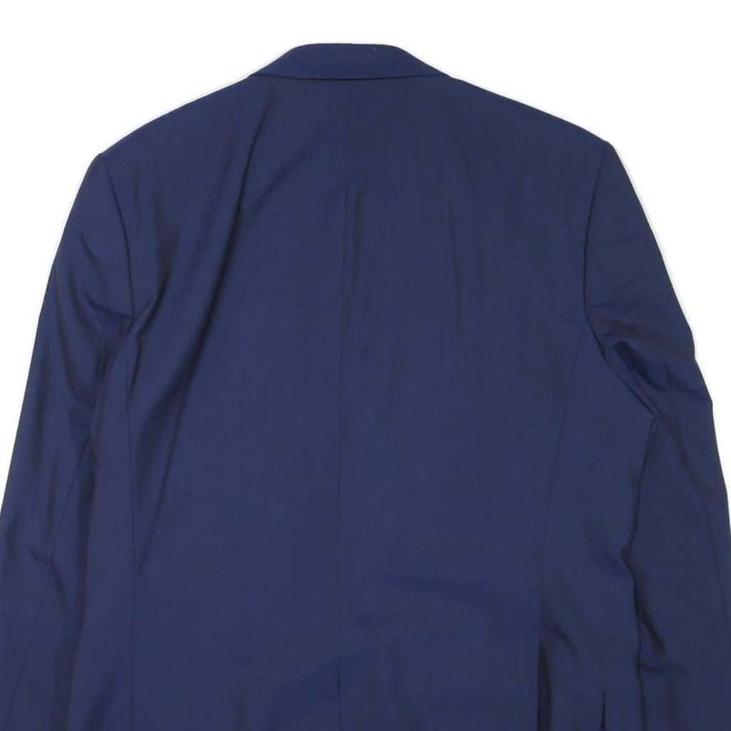 TED BAKER Mens Blue Classic Jacket M Polyester Blend Plain Stylish Casual