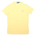 POLO RALPH LAUREN Mens Yellow Short Sleeve Plain M Cotton Blend Polo Shirt