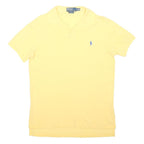 POLO RALPH LAUREN Mens Yellow Short Sleeve Plain M Cotton Blend Polo Shirt