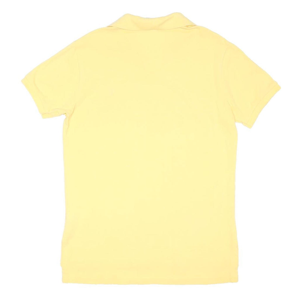 POLO RALPH LAUREN Mens Yellow Short Sleeve Plain M Cotton Blend Polo Shirt