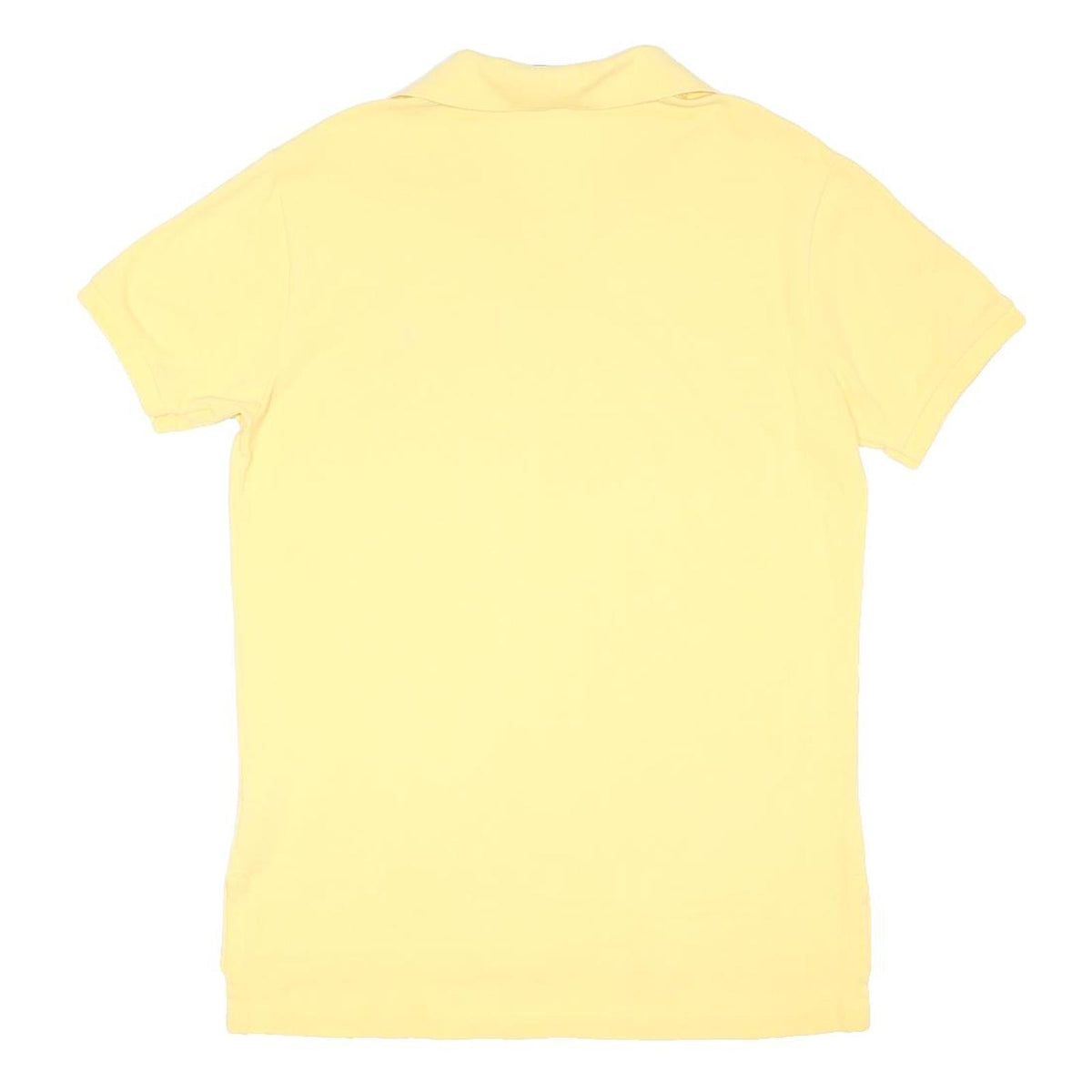 POLO RALPH LAUREN Mens Yellow Short Sleeve Plain M Cotton Blend Polo Shirt