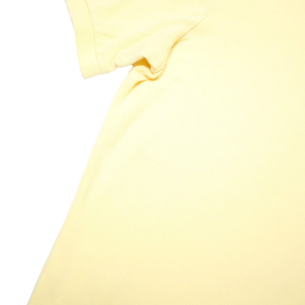 POLO RALPH LAUREN Mens Yellow Short Sleeve Plain M Cotton Blend Polo Shirt