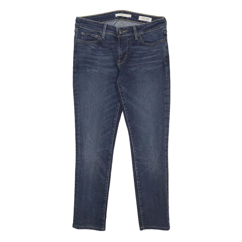 LEVI'S 711 Womens Slim Blue Denim Jeans Cotton Blend W26 L25 Stylish Zip Closure
