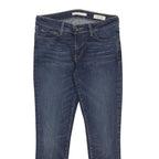 LEVI'S 711 Womens Slim Blue Denim Jeans Cotton Blend W26 L25 Stylish Zip Closure