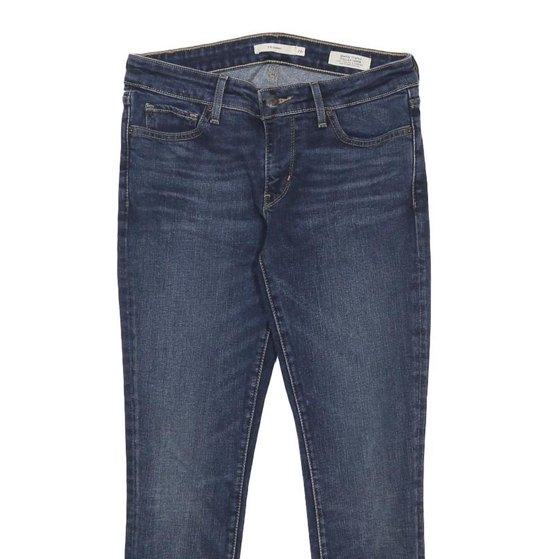 LEVI'S 711 Womens Slim Blue Denim Jeans Cotton Blend W26 L25 Stylish Zip Closure