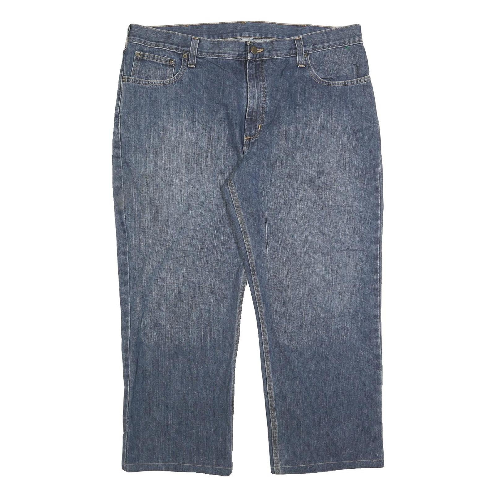 CARHARTT Mens Jeans Blue Relaxed Straight Denim Light W38 L26 Comfortable