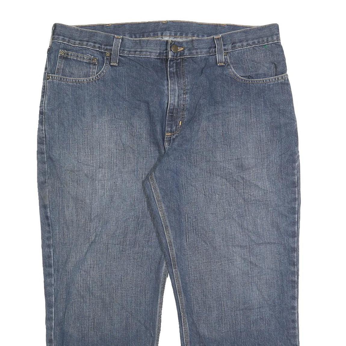 CARHARTT Mens Jeans Blue Relaxed Straight Denim Light W38 L26 Comfortable