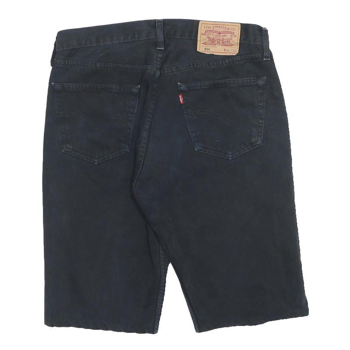 LEVI'S Mens Shorts Black Denim L W32 Classic Fit Casual Comfortable
