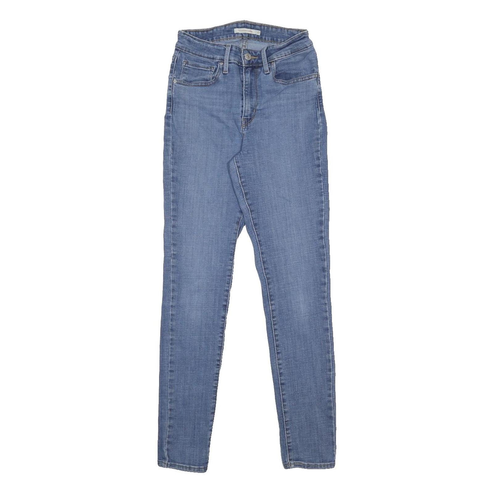 LEVI'S 721 Womens Jeans Blue Slim Skinny Denim Medium W24 L30 Stretch Cotton